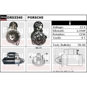 Anlasser für PORSCHE von DELCO REMY
