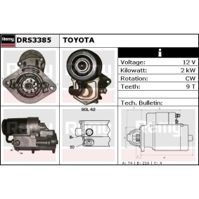 Anlasser für TOYOTA von DELCO REMY