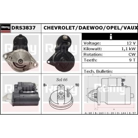 Anlasser DRS3837 von DELCO REMY günstig für 81,91 € online kaufen