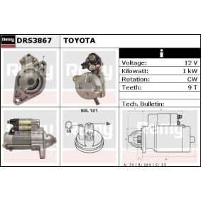 Anlasser DRS3867 von DELCO REMY günstig für 121,75 € online kaufen