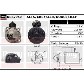 Anlasser DRS7950 von DELCO REMY günstig für 795,48 € online kaufen