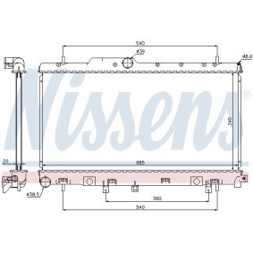 Kühler, Motorkühlung 64157 von NISSENS günstig für 117,66 € online kaufen