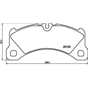 Bremsbeläge für PORSCHE von HELLA