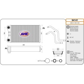 Wärmetauscher, Innenraumheizung 94141 von AHE günstig für 106,05 € online kaufen