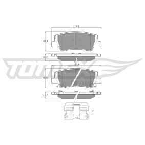 Bremsbeläge TX 60-26 von TOMEX brakes günstig für 35,89 € online kaufen