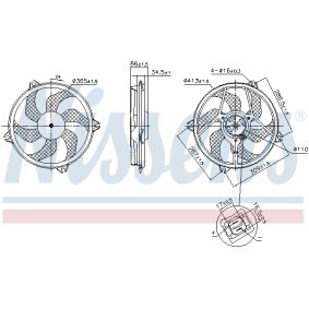 Kühlerlüfter 850093 von NISSENS günstig für 60,27 € online kaufen