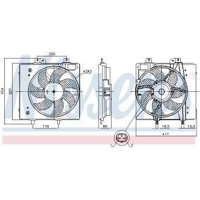 Compre Ventilador de radiador da NISSENS 850087 a um preço baixo por 141,95 €