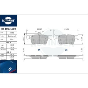 Achetez des Plaquettes de frein ROTINGER RT 1PD35900 à prix pour 46,02 €