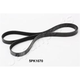 Keilrippenriemen DV-5PK1670 von JAPANPARTS günstig für 59,08 € online kaufen