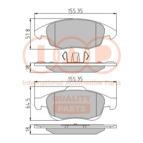 Bremsbeläge des Herstellers IAP QUALITY PARTS - Originalware Artikelnummer: 704-52000