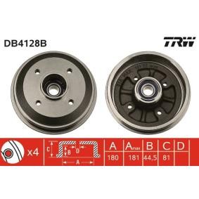Achetez des Tambour de frein TRW DB4128B à prix pour 106,93 €