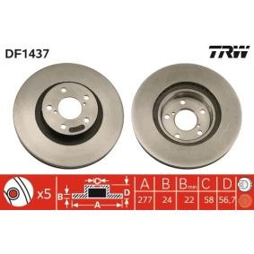 Bremsscheibe DF1437 von TRW günstig für 43,82 € online kaufen