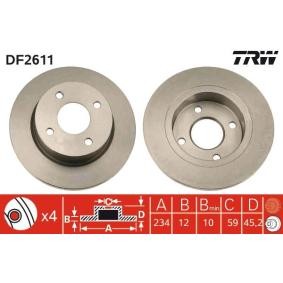 Bremsscheibe DF2611 von TRW günstig für 27,45 € online kaufen