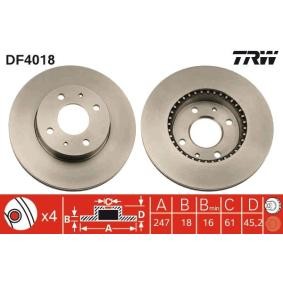 Bremsscheibe DF4018 von TRW günstig für 32,39 € online kaufen