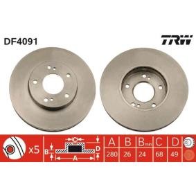 Bremsscheibe für NISSAN von TRW