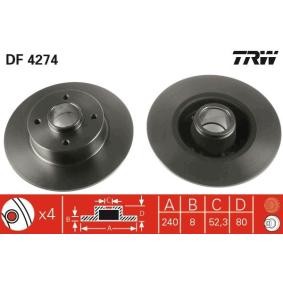 Bremsscheibe für NISSAN von TRW