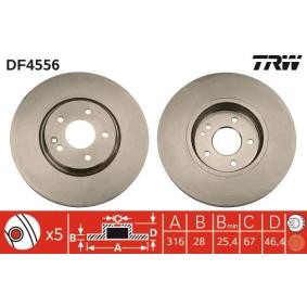 Bremsscheibe DF4556 von TRW günstig für 56,80 € online kaufen