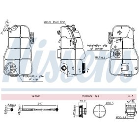 Achetez des Vase d'expansion, liquide de refroidissement NISSENS 996216 à prix pour 37,32 €