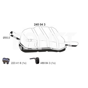 Compre Panela de escape de ERNST online para A5 Coupe (8T3) a preços moderados