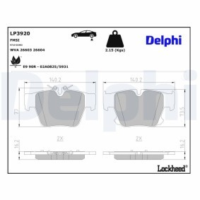 Compre Pastilhas de travão de DELPHI online para 5 Sedan (G60) a preços moderados