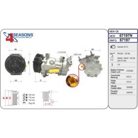 Klimakompressor 67197N von AHE günstig für 285,63 € online kaufen
