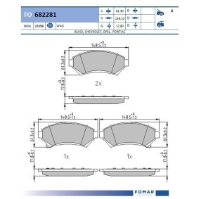 Compre Pastilhas de travão da FOMAR Friction FO 682281 a um preço baixo por 31,53 €