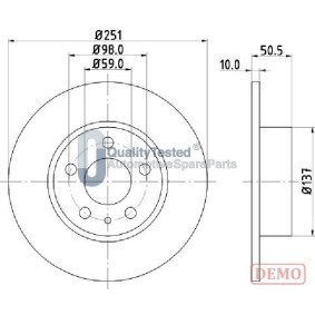 Bremsscheibe DP0202JM von JAPANPARTS günstig für 95,81 € online kaufen