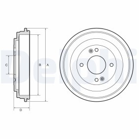 Compre Tambor de travão da DELPHI BF665 a um preço baixo por 26,04 €