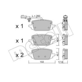 Compre Pastilhas de travão da METELLI 22-1366-1 a um preço baixo por 27,45 €