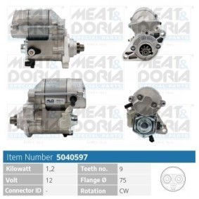 Osta Käynnistysmoottori MEAT & DORIA:llä 5040597 edullisesti hintaan 152,06 €