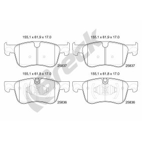 Achetez des Plaquettes de frein BRECK 25836 00 701 00 à prix pour 59,24 €