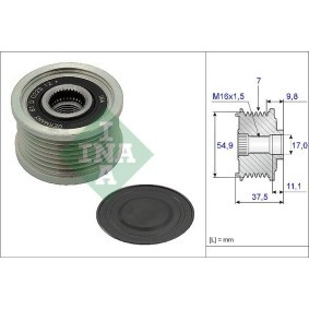 Compre Roda livre do alternador da INA 535 0235 10 a um preço baixo por 30,40 €