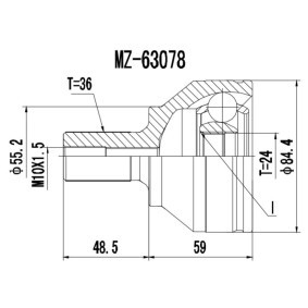 Gelenksatz, Antriebswelle 77-MZ-700 von PROCARO günstig für 38,91 € online kaufen