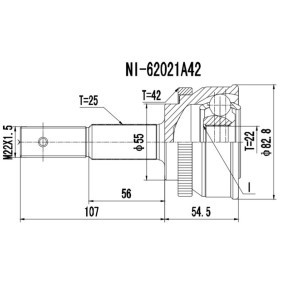 Gelenksatz, Antriebswelle 77-NS-500 von PROCARO günstig für 39,21 € online kaufen