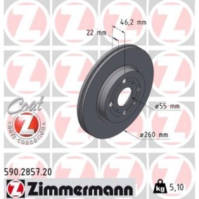 Achetez des Disque de frein de chez ZIMMERMANN en ligne pour Aygo X (AB70) à prix modérés