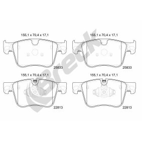 Achetez des Plaquettes de frein BRECK 22813 00 701 00 à prix pour 52,15 €