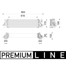 Comprar Intercooler de MAHLE ORIGINAL CI 736 000P a bajo precio de 246,24 €
