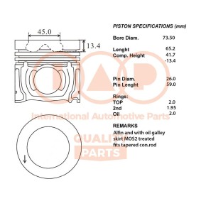 Kolben für FORD von IAP QUALITY PARTS