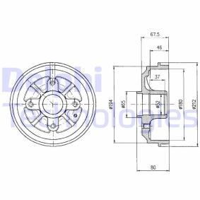 Achetez des Tambour de frein DELPHI BF324 à prix pour 36,97 €