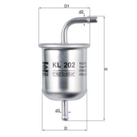 Kraftstofffilter für NISSAN von MAHLE ORIGINAL