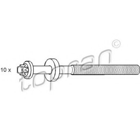Achetez des Jeu de boulons de culasse de cylindre TOPRAN 500 369 à prix pour 38,93 €