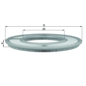Luftfilter für MERCEDES-BENZ von MAHLE ORIGINAL