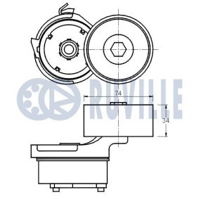 Spannarm, Keilrippenriemen 55994 von RUVILLE günstig für 10,76 € online kaufen
