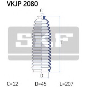 Faltenbalgsatz, Lenkung VKJP 2080 von SKF günstig für 31,57 € online kaufen