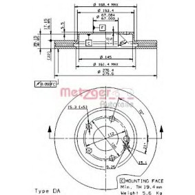 Bremsscheibe 24851 V von METZGER günstig für 58,88 € online kaufen