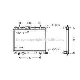 Comprar Radiador, refrigeración del motor de AVA COOLING SYSTEMS PEA2254 a bajo precio de 60,52 €