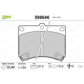 Bremsbeläge 598646 von VALEO günstig für 31,05 € online kaufen