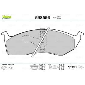 Achetez des Plaquettes de frein VALEO 598556 à prix pour 43,71 €