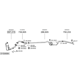 Köp Främre ljuddämpare från BOSAL på nätet till Lancer IV Sedan (C6_A, C7_A) till schyssta priser