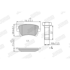 Bremsbeläge 573213J von JURID günstig für 52,58 € online kaufen